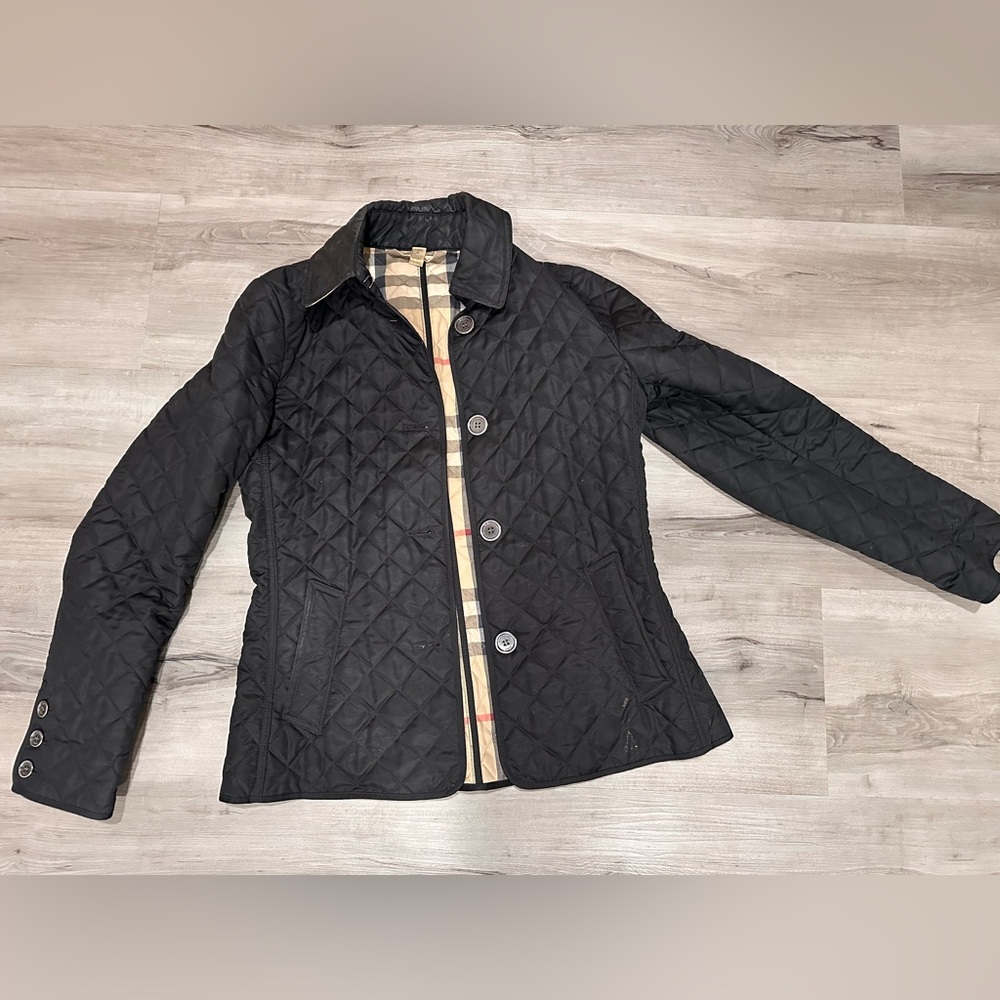 Burberry Black Quilted Utility Jacket
